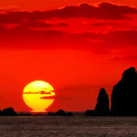 沈みゆく夕日